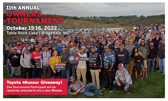 This year the Toyota Owners Tournament will be held at Table Rock